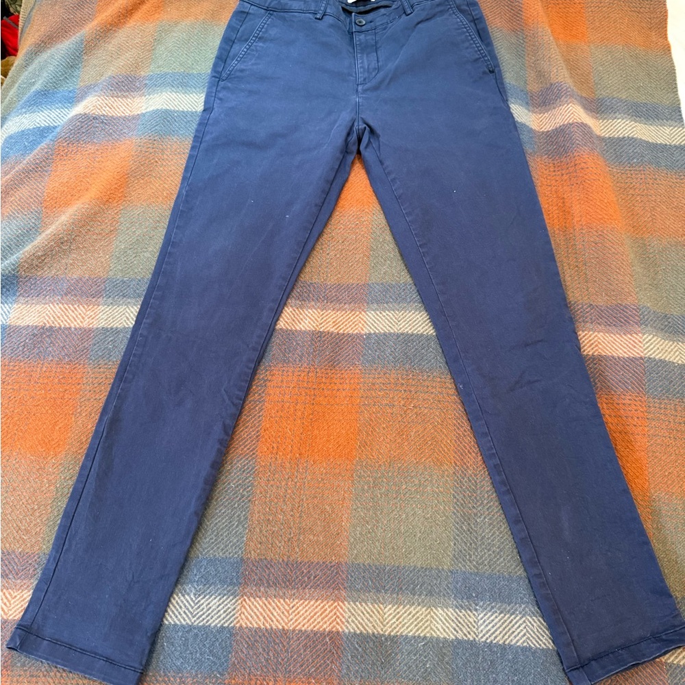 Topman Navy Slim Chinos